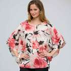 Floral Poncho Blouse, , small