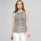 Sleeveless Pleated Top., , small