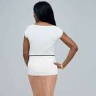 Belted Short Sleeve Knit Top., , small