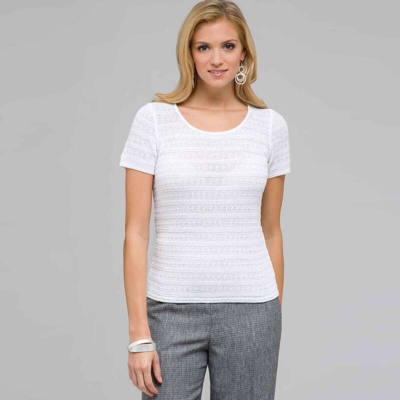 Scoop Neck Knit Top, , large