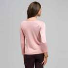 3/4 Sleeve Solid Drape Neck Sweater, , small